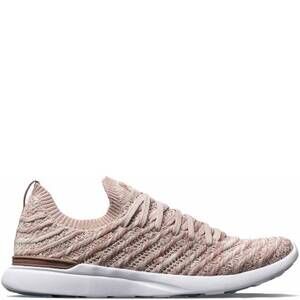 NEW APL women's techloom wave athletic sneakers in creme/beachwood/melange